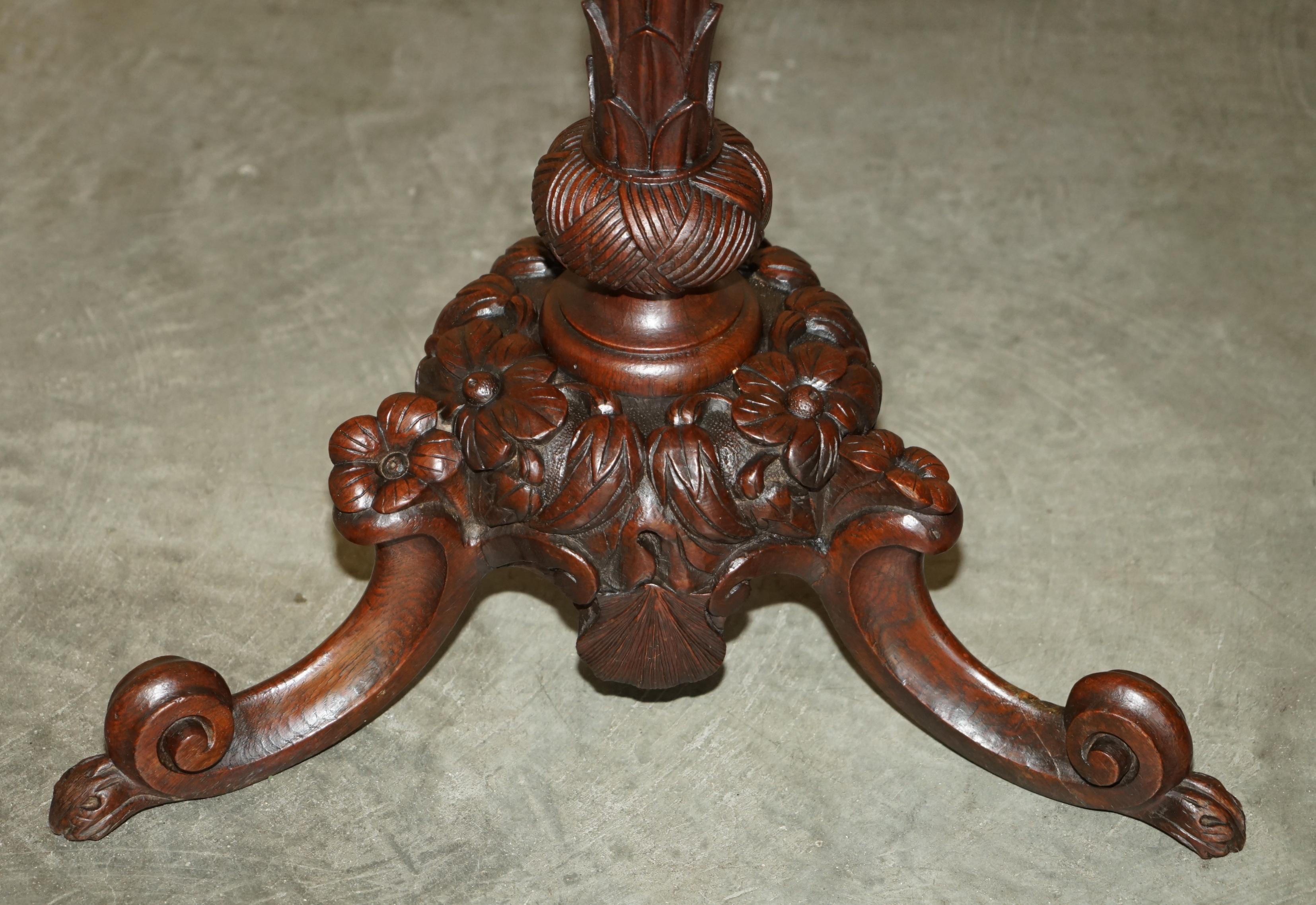 EXQUISITE MUSEUM QUALITY CARVED ANTiQUE CENTRE TABLE CLASSICAL MAJOLICA CHARGER For Sale 8