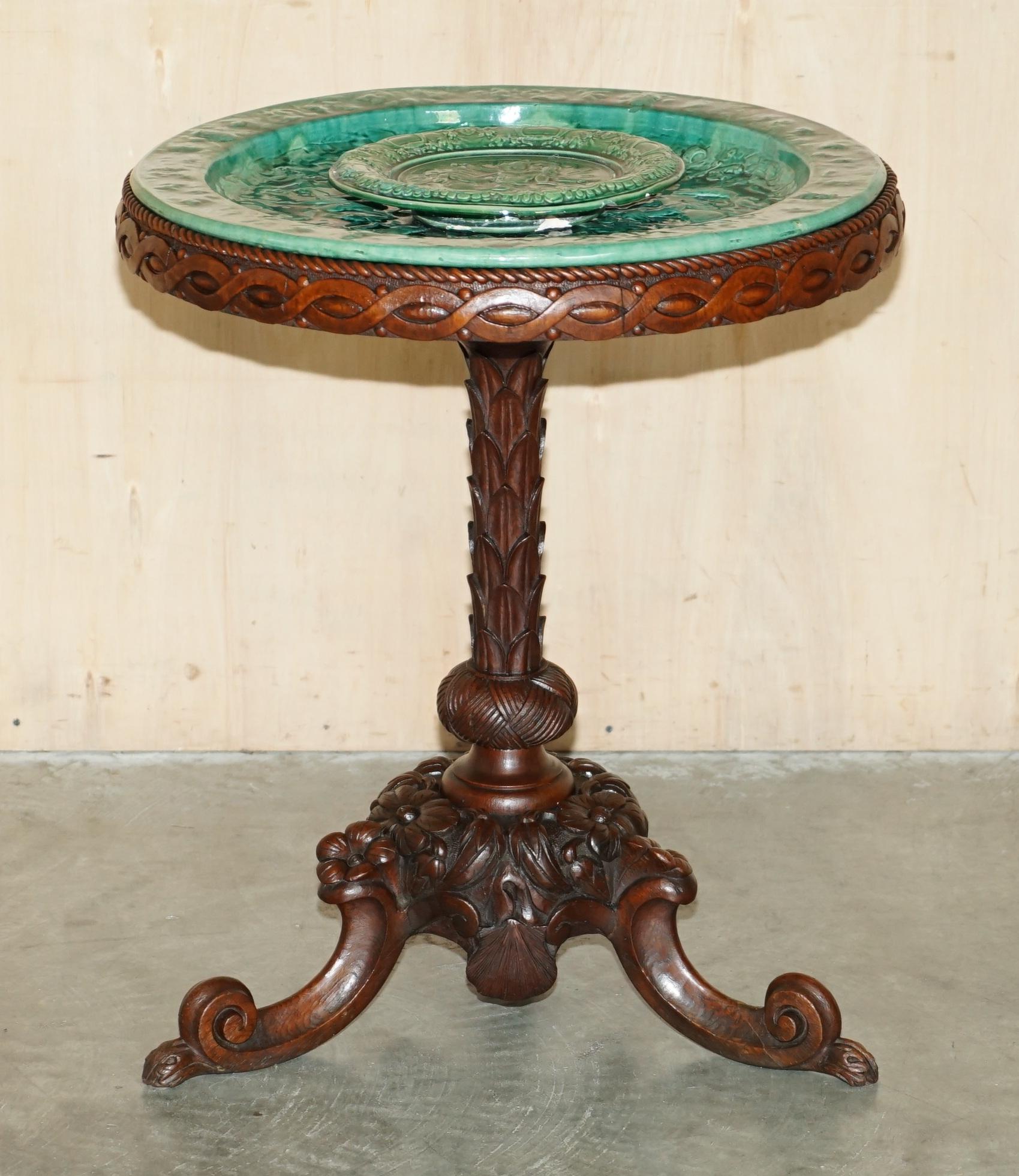 Royal House Antiques

Royal House Antiques is delighted to offer for sale this absolutely exquisite, museum quality hand carved Continental centre table with two tier Majolica charger depicting classical scenes and horses 

Please note the delivery