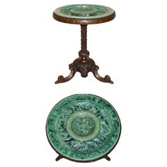 EXQUISITE MUSEUM QUALITY CARVED Used CENTRE TABLE CLASSICAL MAJOLICA CHARGER