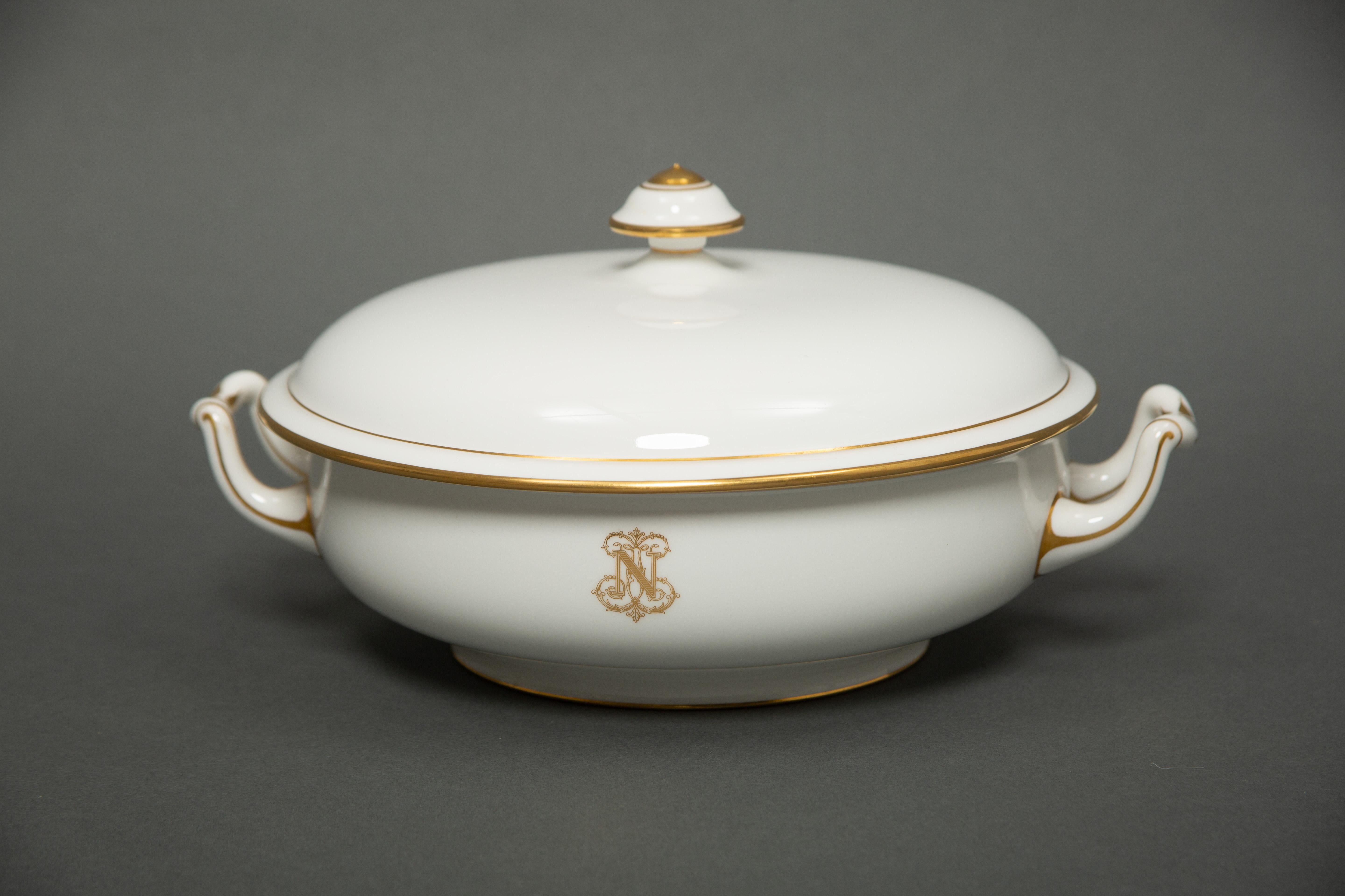 Exquisite Napoleon Service - Sèvres Porcelain Reissue (1890) For Sale 3