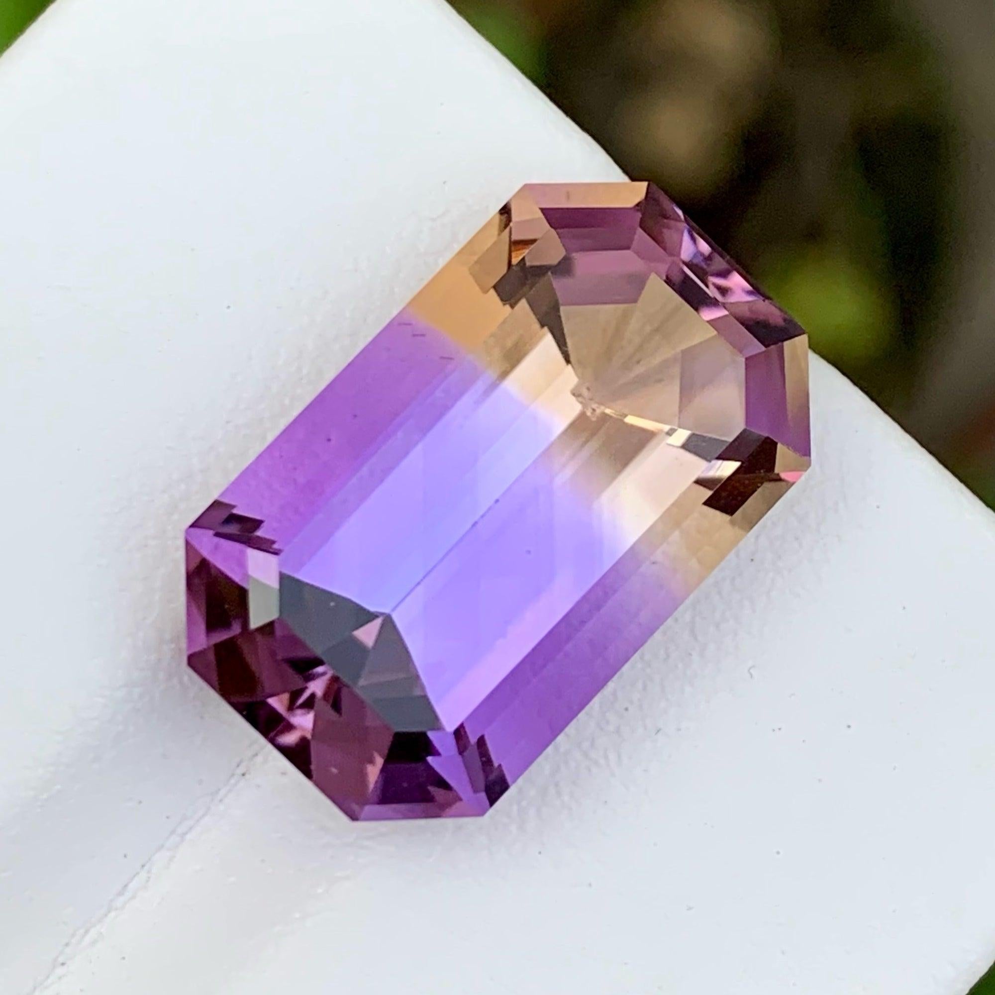 Emerald Cut Exquisite Natural Ametrine Gemstone 16.20 Carats Ametrine For Necklace Jewelry  For Sale