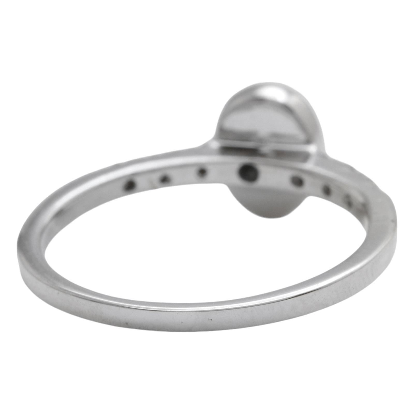 Bague exquise en or blanc massif 14K avec saphir bleu naturel et diamant Neuf - En vente à Los Angeles, CA