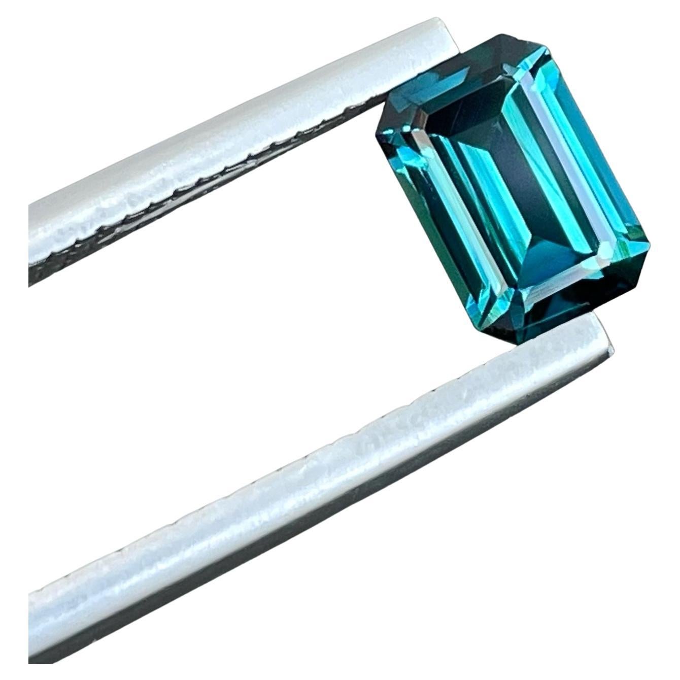 Exquisite Natural Blue Tourmaline Gemstone 1.30 Carats Afghani Tourmaline For Sale