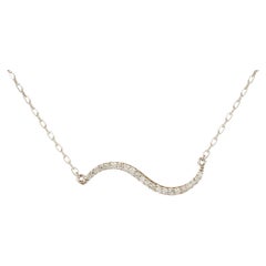 Exquisite Natural Diamond Necklace In 14 Karat White Gold