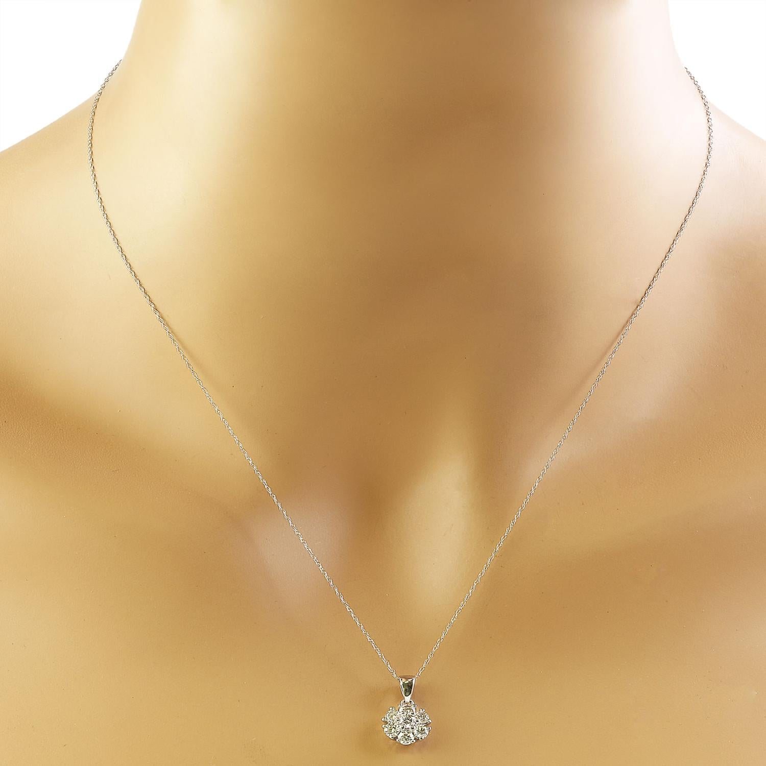 Exquisite natürliche Diamant-Halskette aus 14 Karat Gelbgold  (Rundschliff) im Angebot