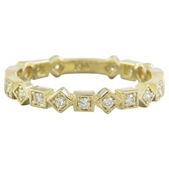 Magnifique bague en or jaune massif 14 carats avec diamant naturel