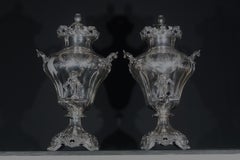 Exquisite Old Sheffield Pair of Samovars