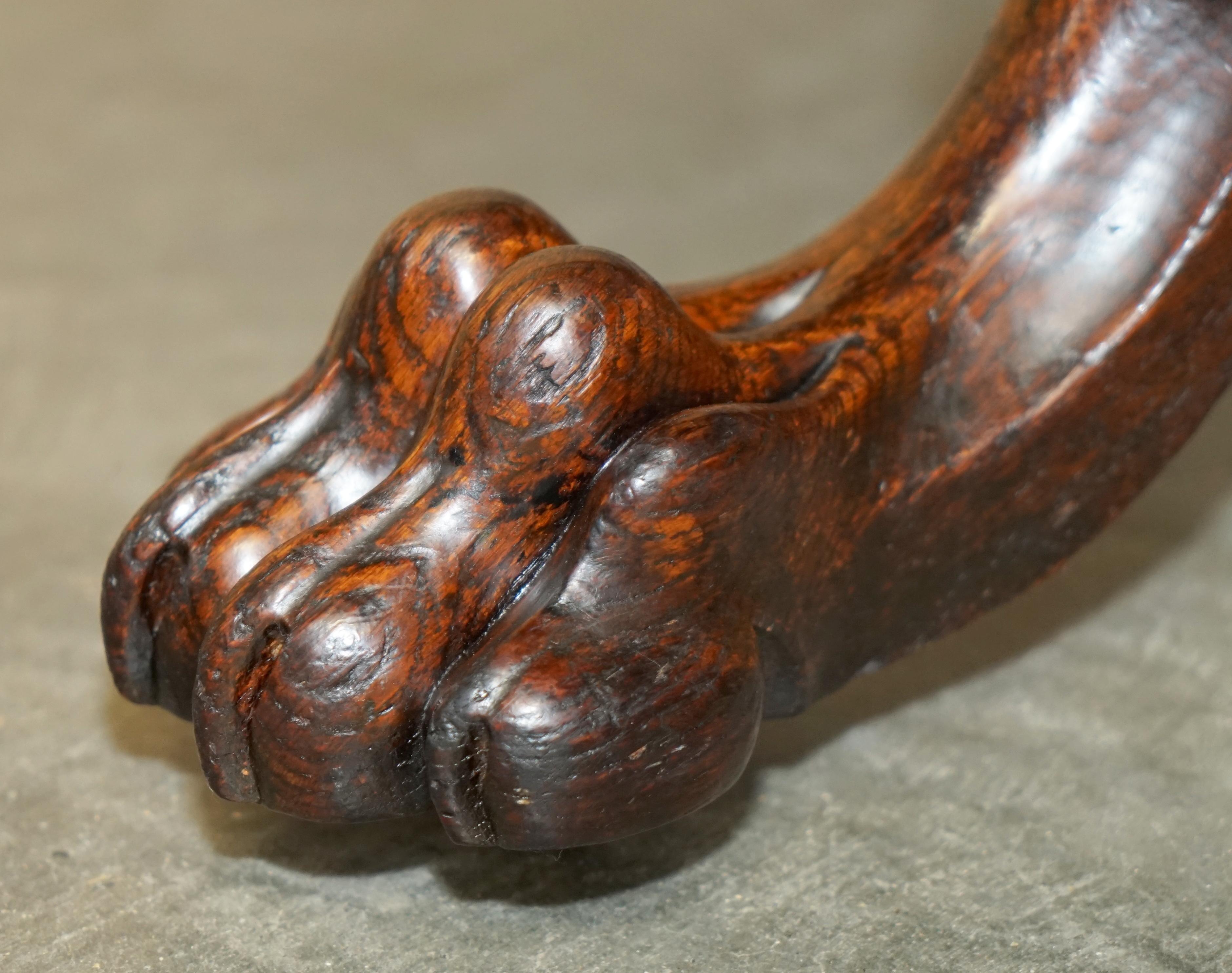 TABLE À MANCHESTER BURR WALNUT DINING CENTRE EXQUISITE ET ORIGINALE LAMB OF MANCHESTER en vente 3