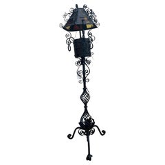 Exquisite Ornate Wrought Iron Victorian Floor Lamp - W7532