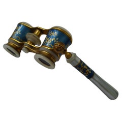 Exquisite Pair French Enamel Opera Glasses c.1920