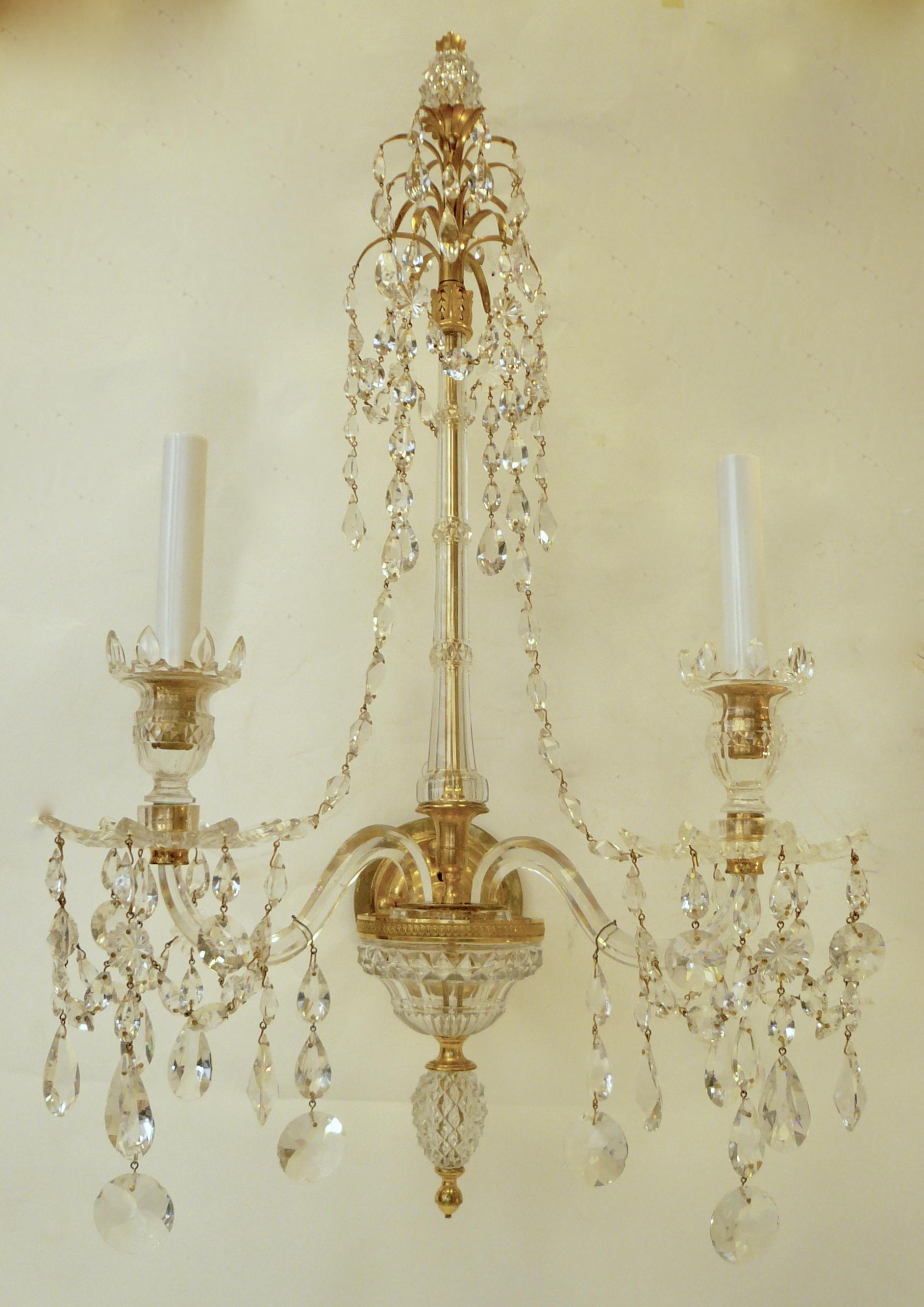 Exquisite Pair of Georgian Sconces in the Adam Style, Attributed to Wm. Parker For Sale 7