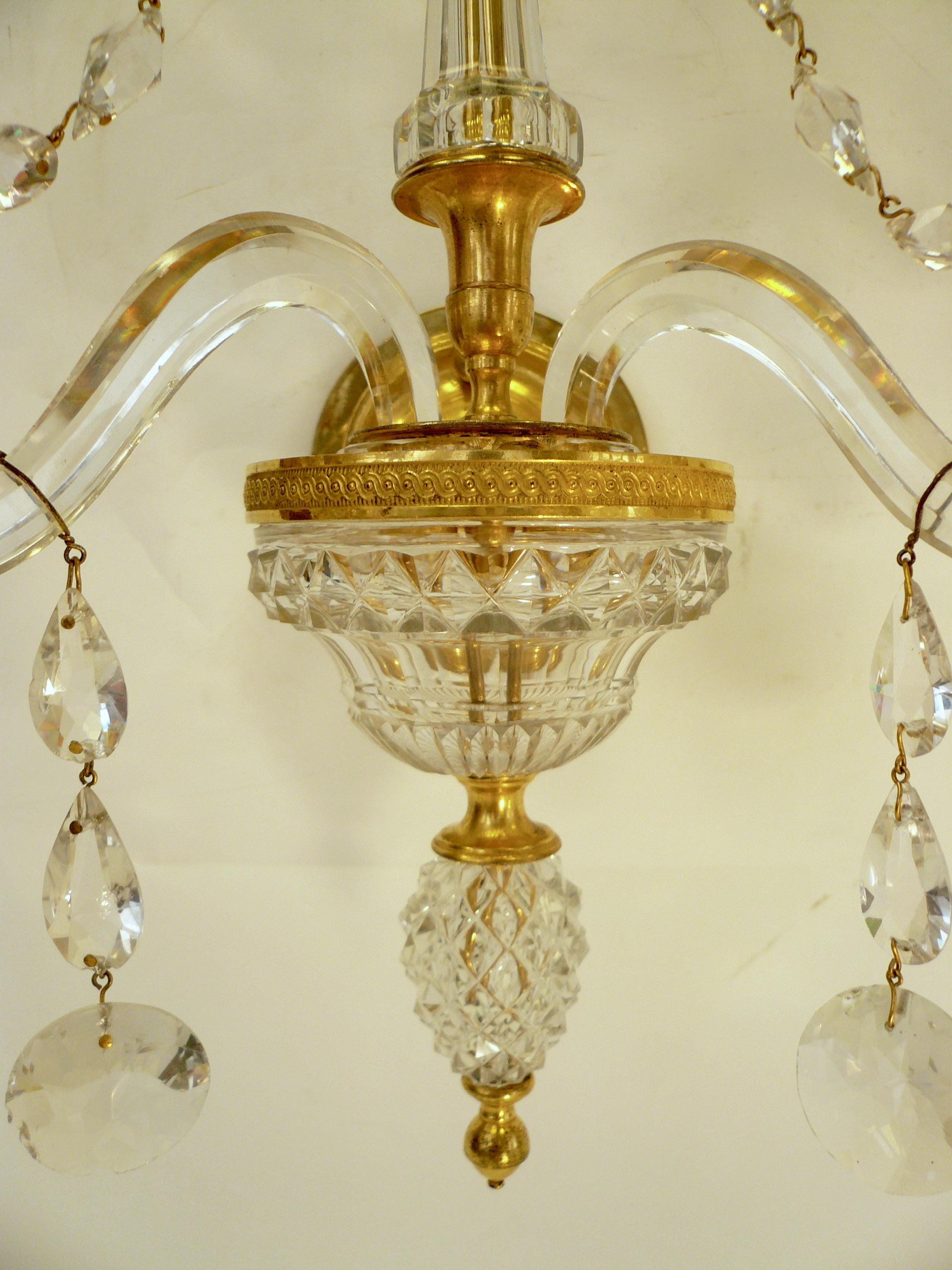 Exquisite Pair of Georgian Sconces in the Adam Style, Attributed to Wm. Parker For Sale 2