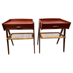 Exquisite pair of 1960´s Søren Rasmussen teak nightstands