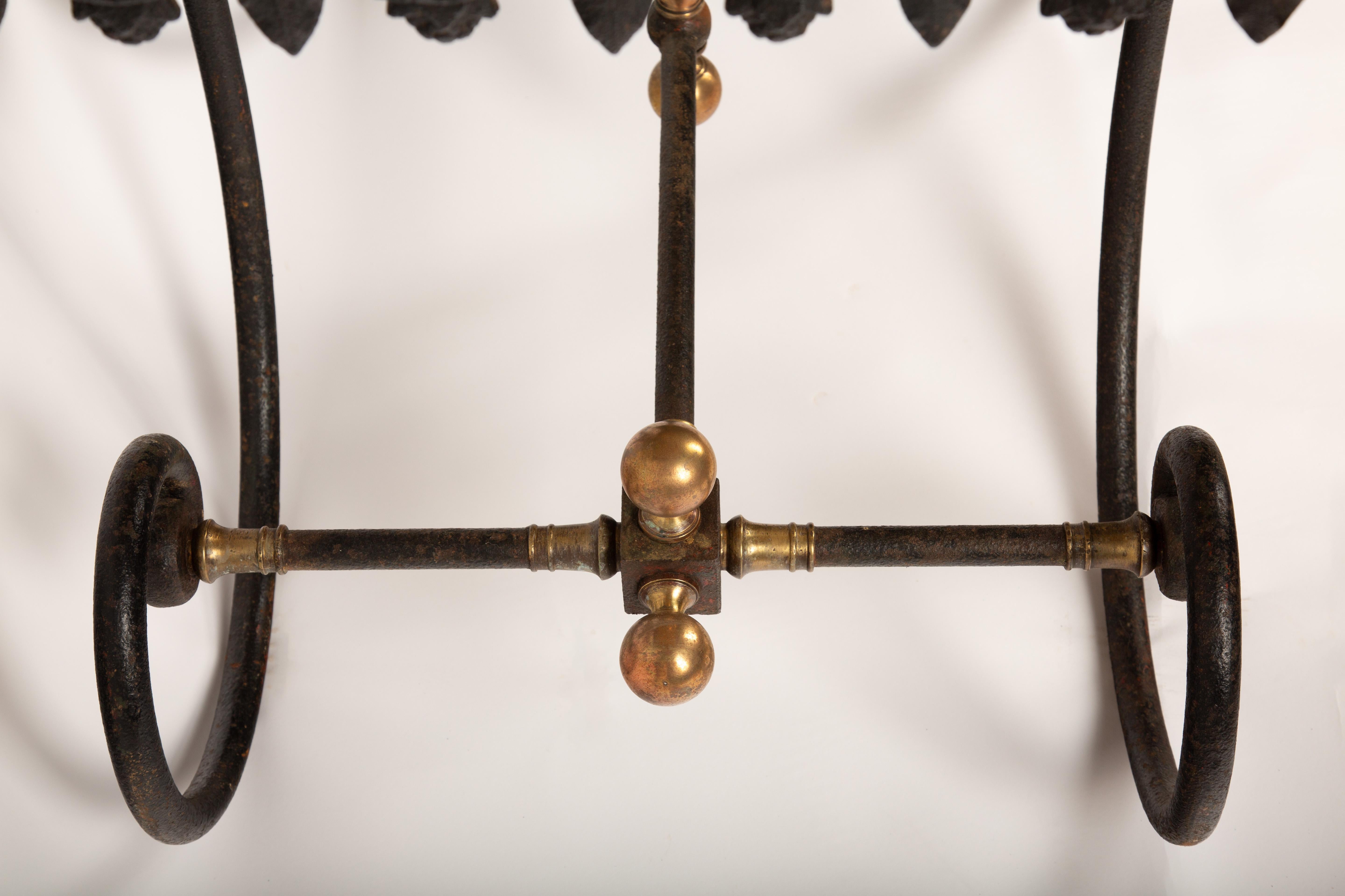 19th Century Exquisite Pair of 19th Cast Iron Baker’s Tables with Contemporary Marble Tops