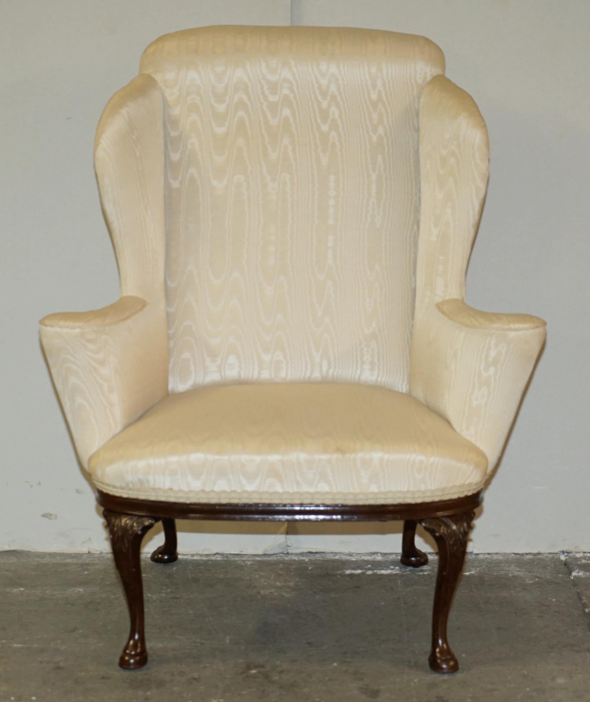 antique victorian wingback chair