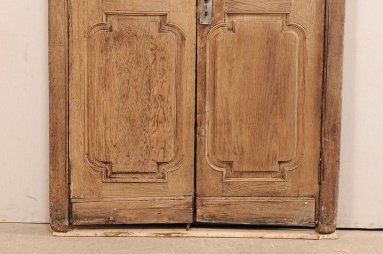 Exquisite Pair of Arched 19th Century Spanish Carved Wood Doors with