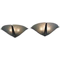 Exquisite Pair of Art Deco Wall Sconces by Muller
