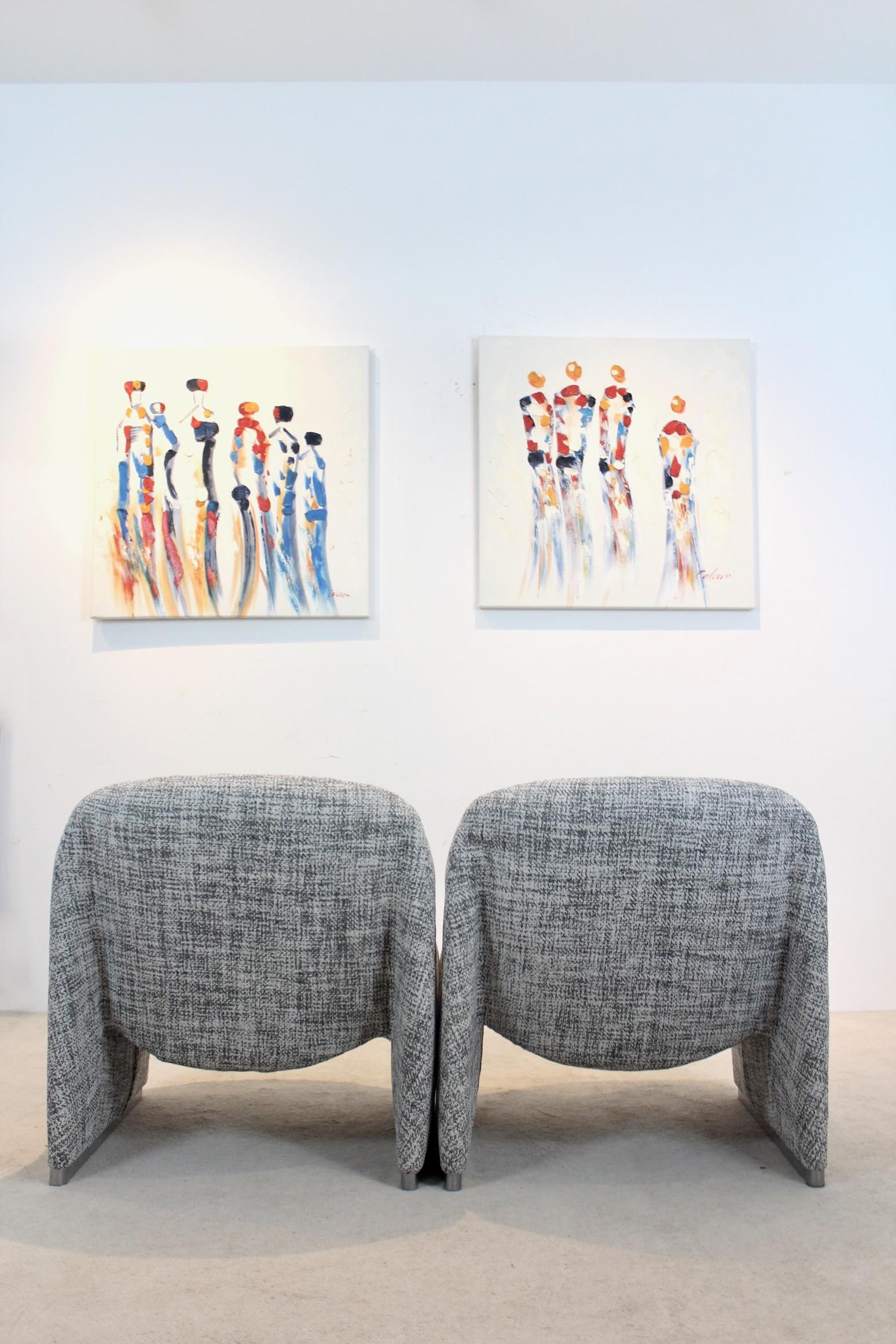 Exquisites Paar Artifort-Alky-Stühle von Giancarlo Piretti im Angebot 11