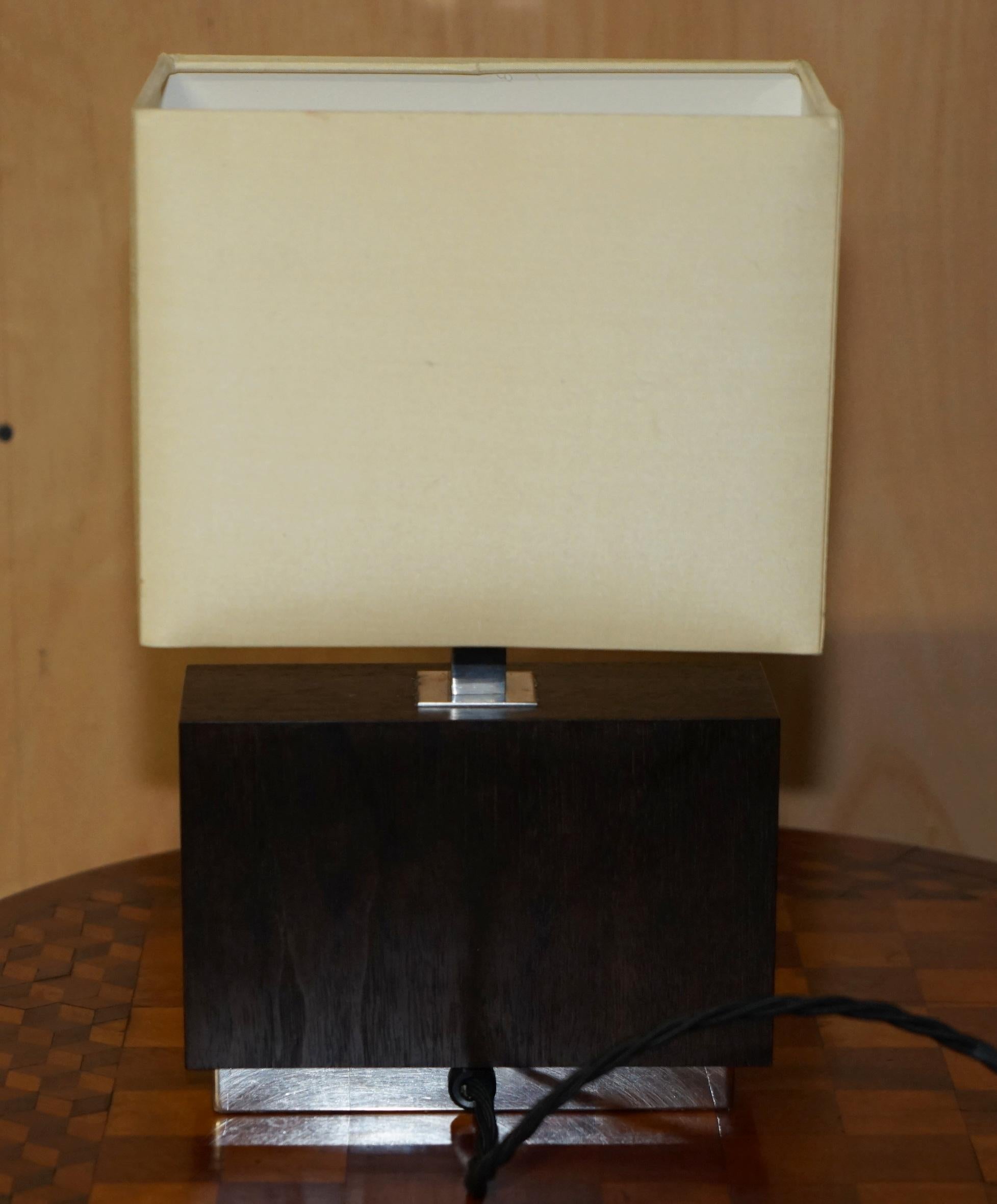 EXQUISITE PAIR OF DAVID LINLEY CHELSEA TABLE LAMPS WITH DIMMER SWITCHEs 3