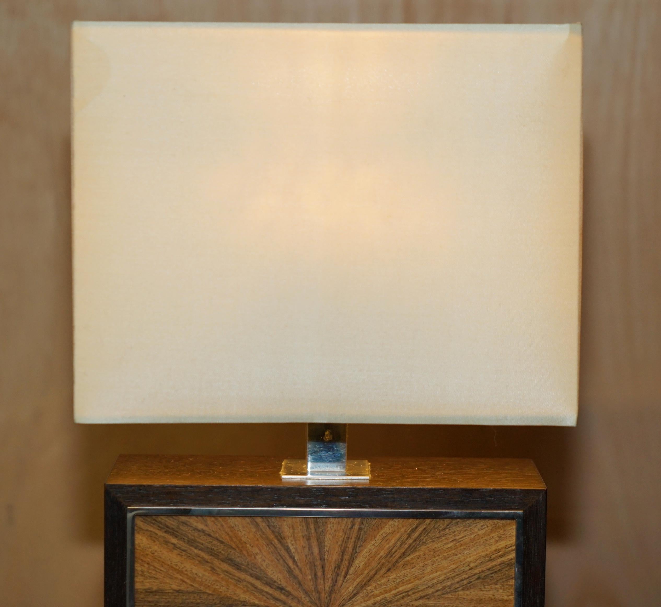 Hand-Crafted EXQUISITE PAIR OF DAVID LINLEY CHELSEA TABLE LAMPS WITH DIMMER SWITCHEs For Sale