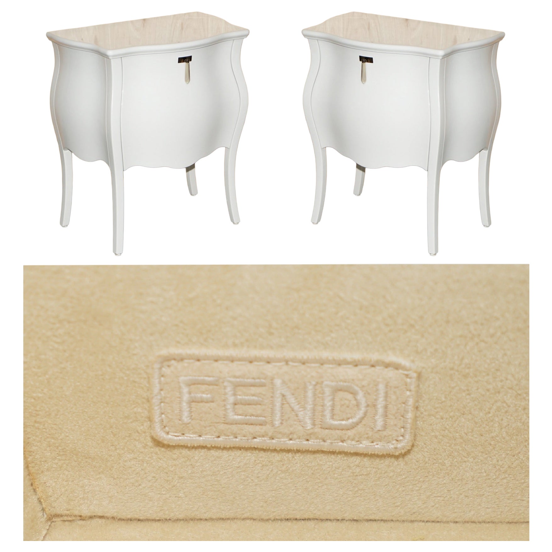 EXQUISITO PAR DE MESITAS DE NOCHE DE Fendi Casa Canova en venta