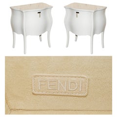 EXQUISITE PAIR OF FENDI CASA CANOVA NIGHTSTANDS BEDSiDE TABLES