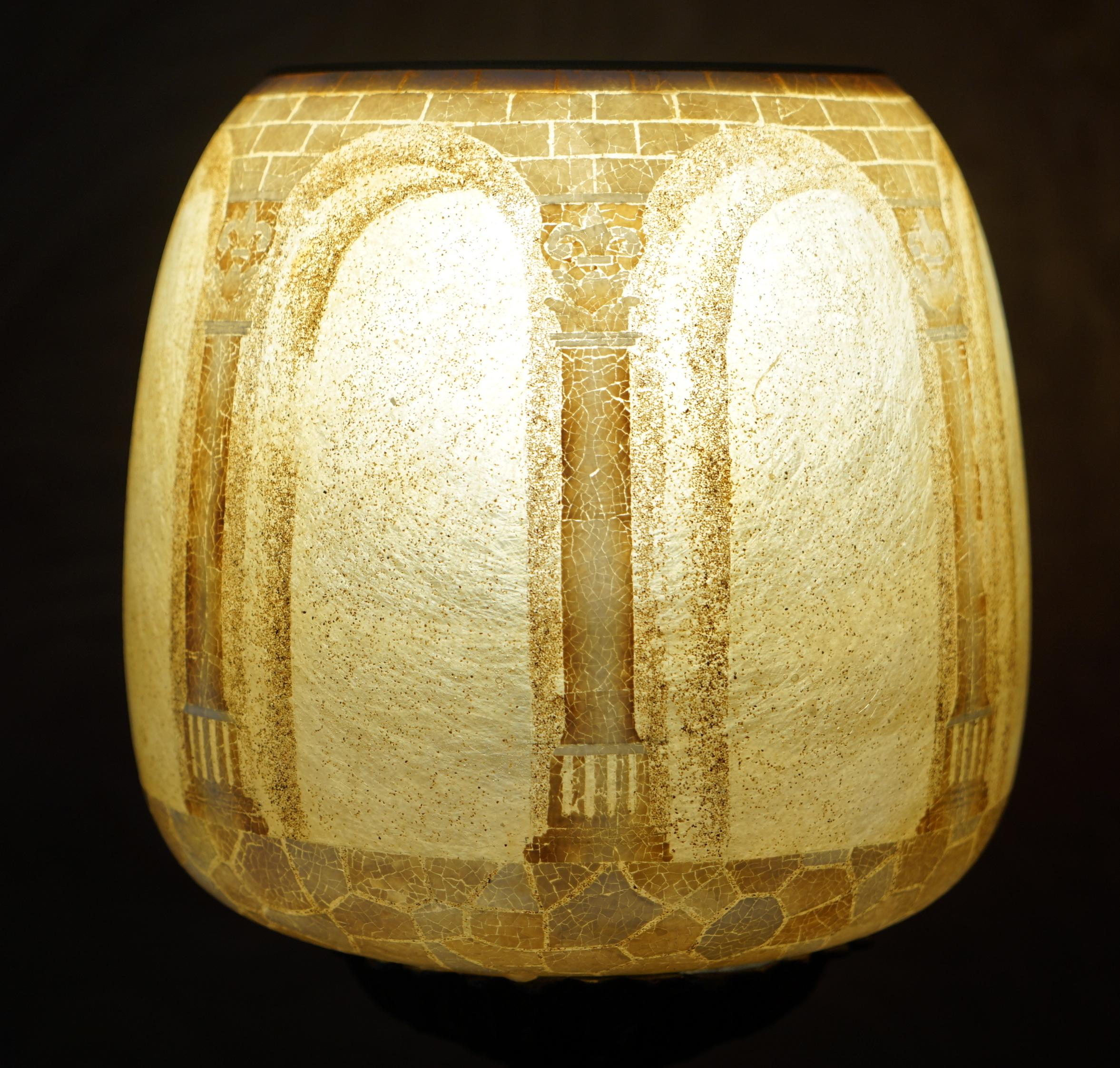 Magnifique paire de grandes lampes de bureau vintage avec abat-jour à pilier romain corinthien en vente 2