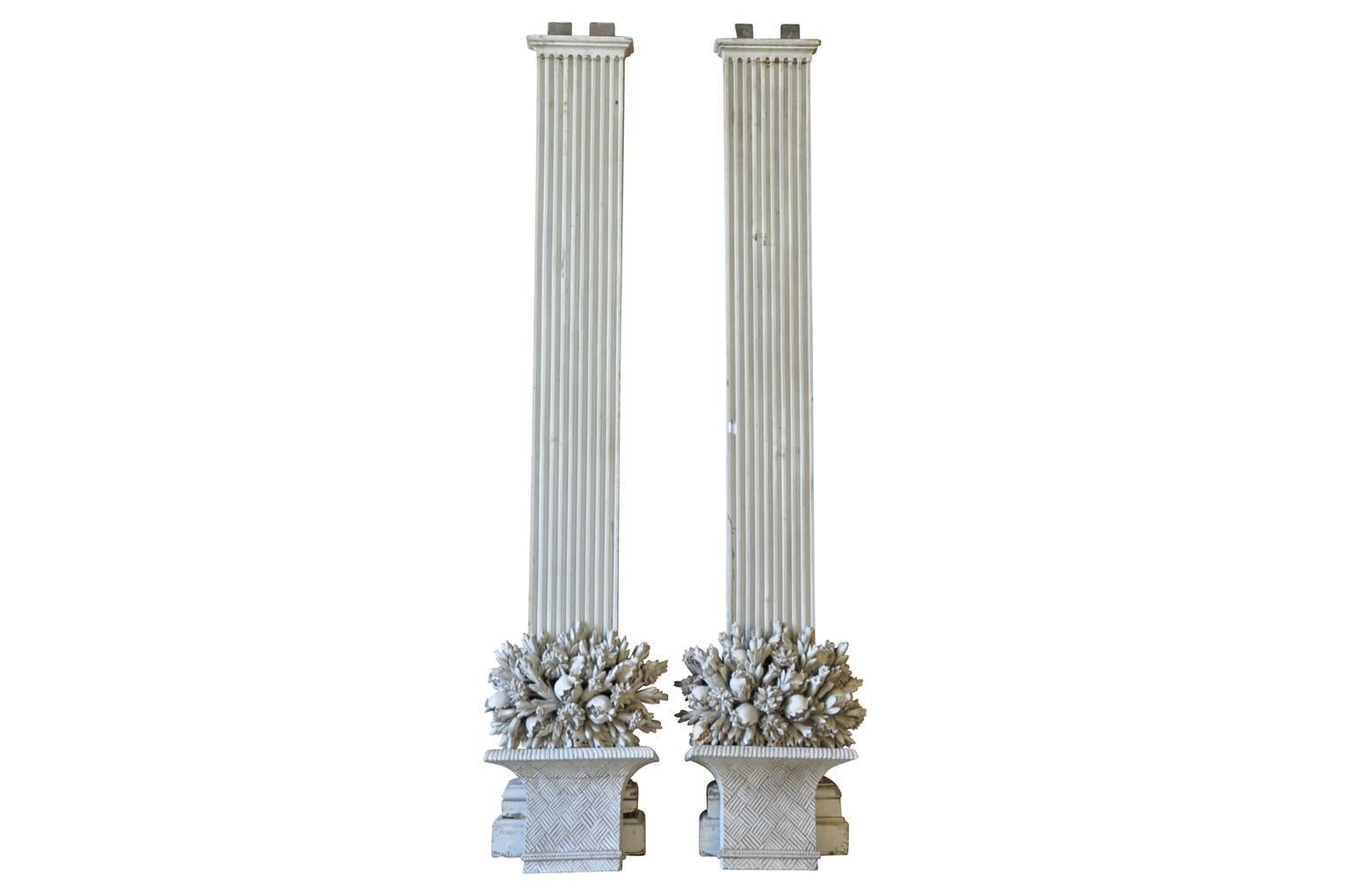 Exquisite Pair of Louis XVI Period Pilasters, Columns In Excellent Condition For Sale In Atlanta, GA