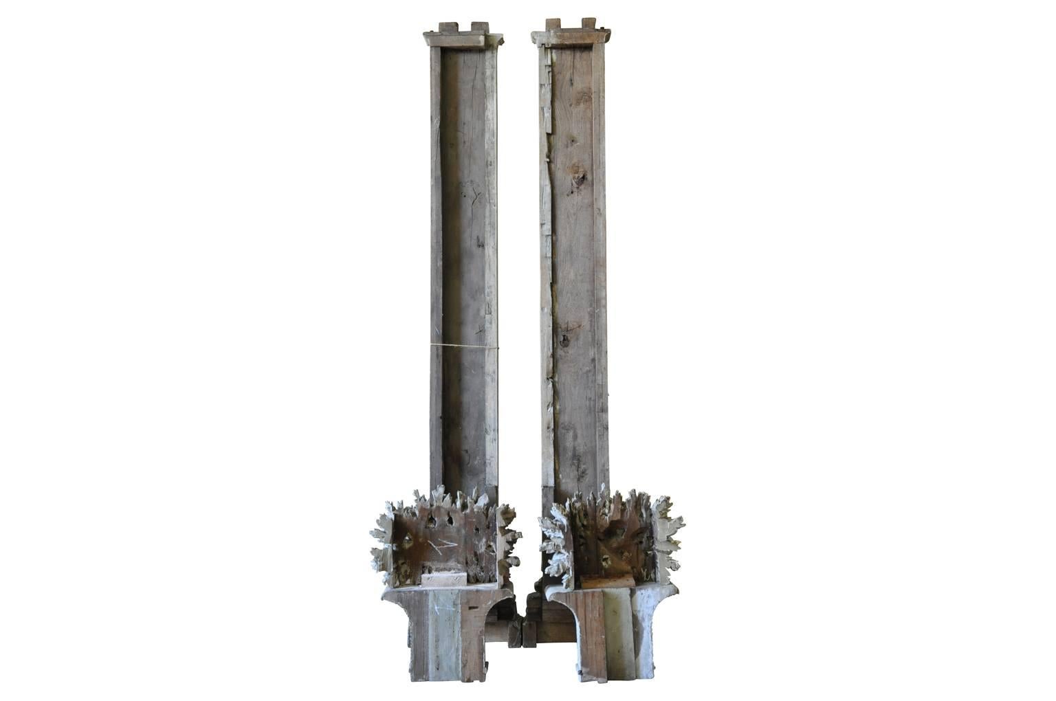 18th Century and Earlier Exquisite Pair of Louis XVI Period Pilasters, Columns For Sale