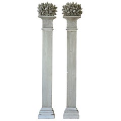 Antique Exquisite Pair of Louis XVI Period Pilasters, Columns