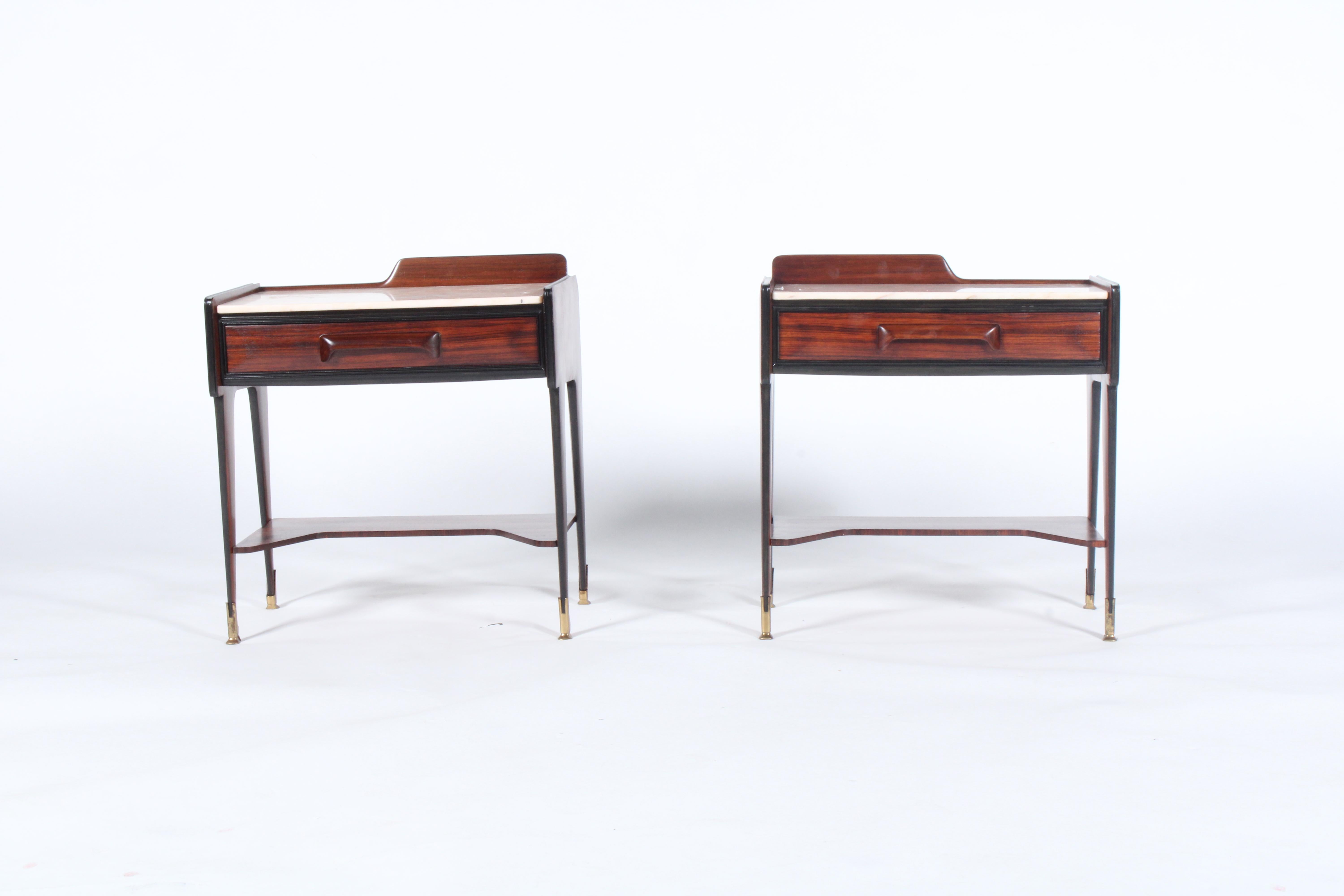 Exquisite pair of mid century Italian nightstands *Free International Delivery In Good Condition In Portlaoise, IE