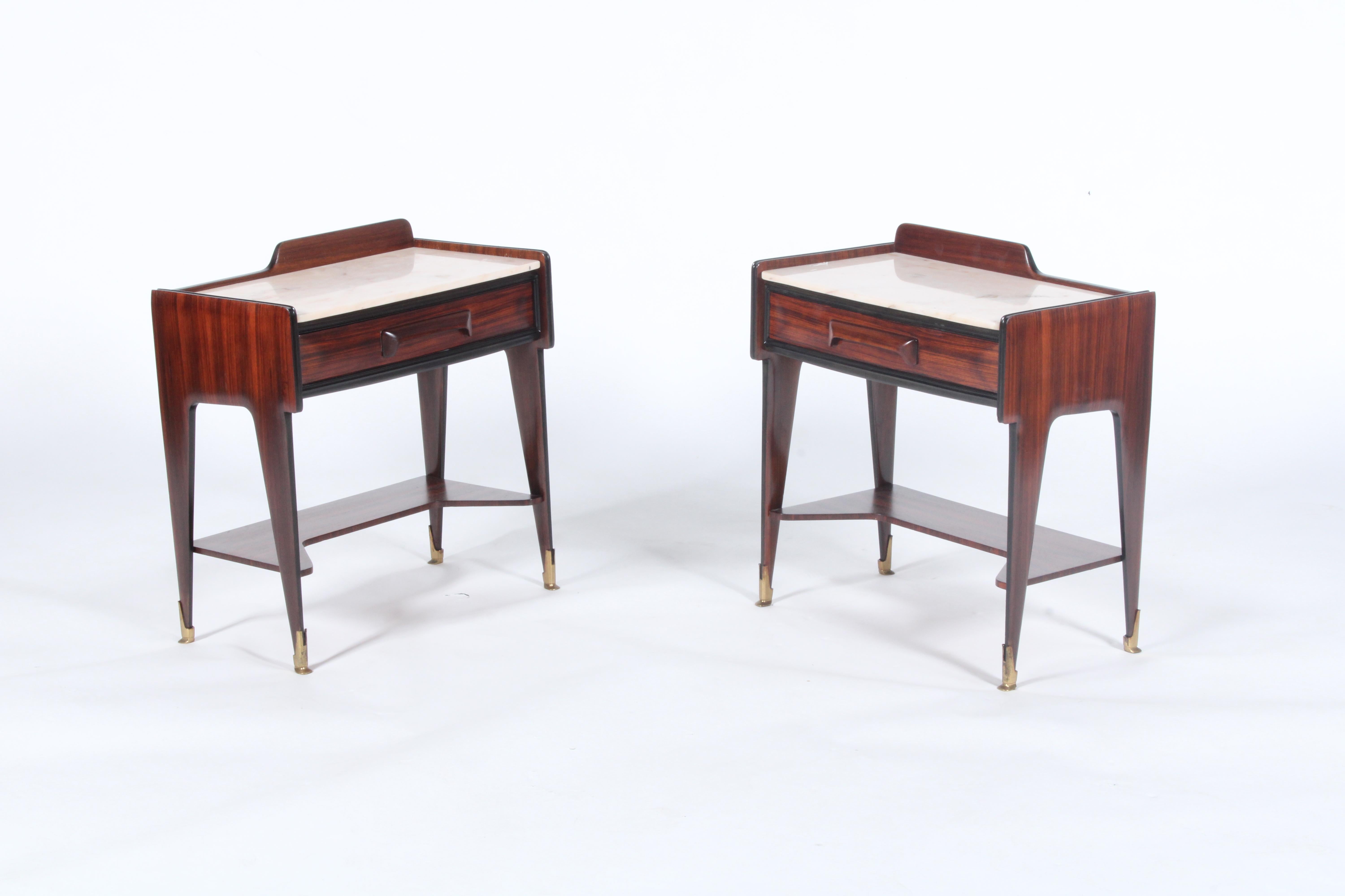 Mid-20th Century Exquisite pair of mid century Italian nightstands *Free International Delivery