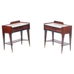 Vintage Exquisite pair of mid century Italian nightstands *Free International Delivery