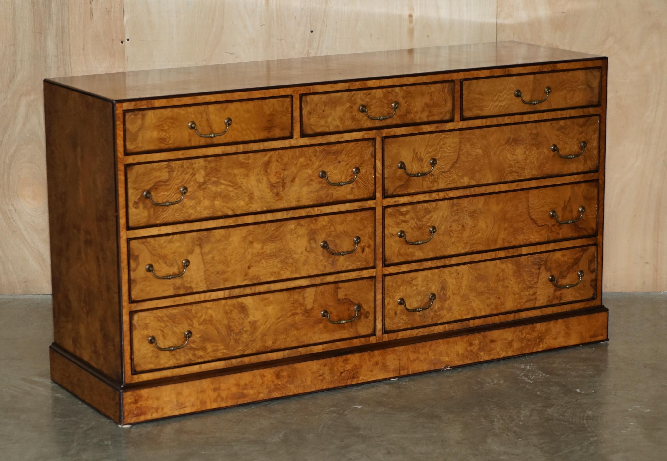 Royal House Antiques

Royal House Antiques is delighted to offer for sale this stunning pair of vintage, Burr Elm sideboard banks of drawers which sublime timber patina 

Please note the delivery fee listed is just a guide, it covers within the M25