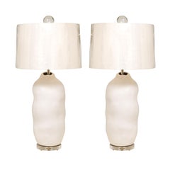 Exquisite Pair of Vintage Large Scale Greek Ceramic Vessels as Custom Lamps