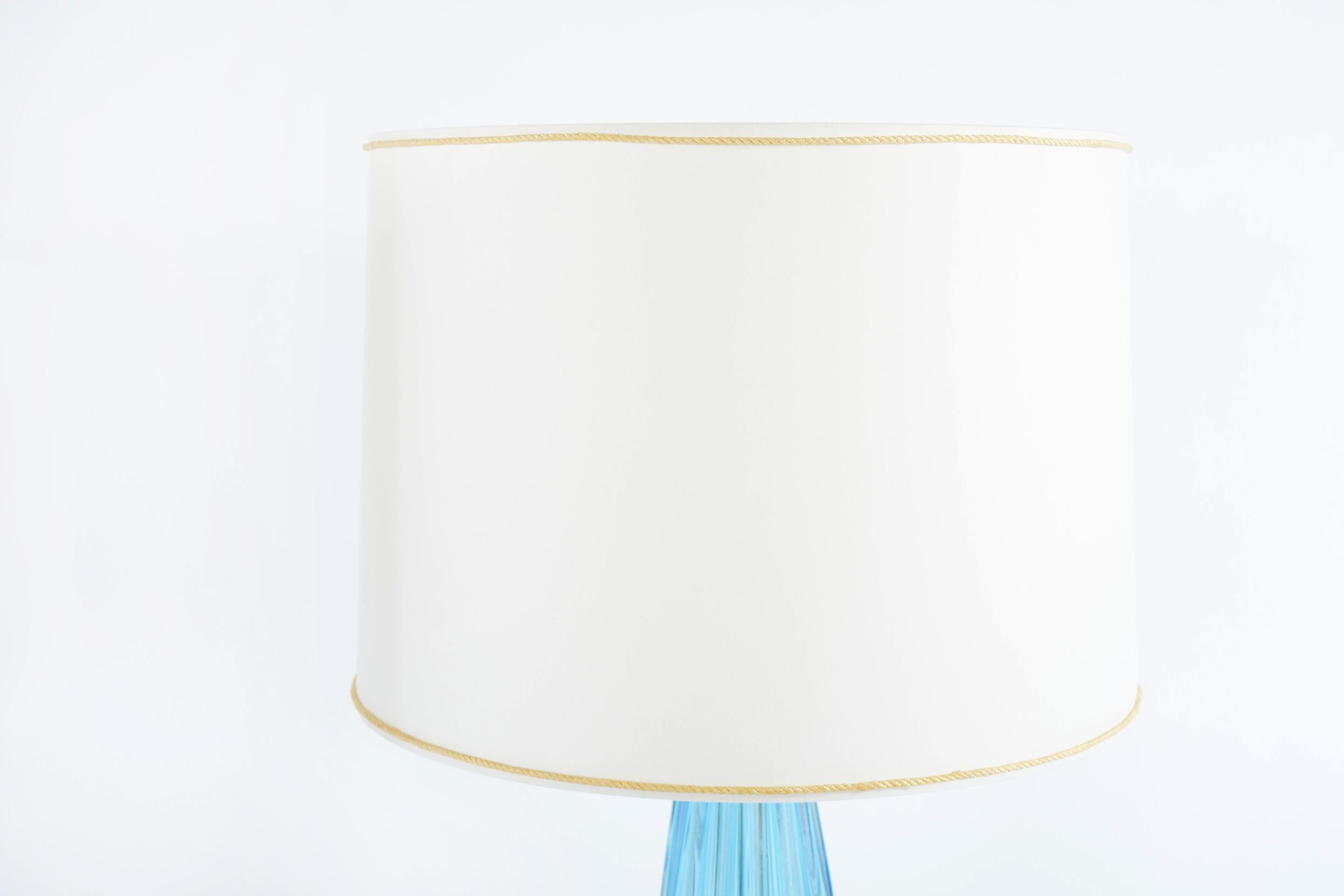 Gilt Exquisite Pair Venetian Glass / Gold Flecks Table Lamps
