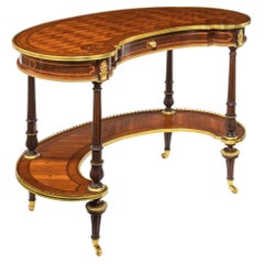 Exquisite Parquetry Gillows Kidney Shaped Writing Table
