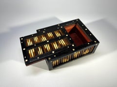 Exquisite Petite Ceylonese Porcupine Quill Keepsake Box Circa 1920's