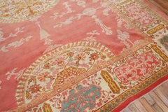 Exquisite Pink Antique Room Size Oushak Carpet, Early 20th Century