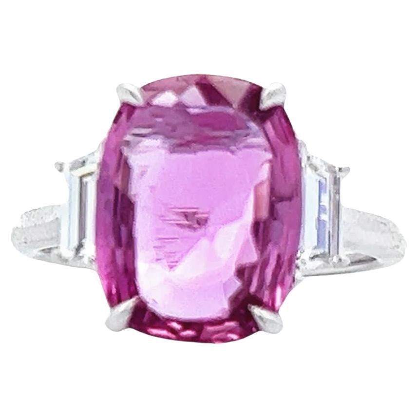 Exquisite Pink Sapphire and Diamond Encrusted Ring
