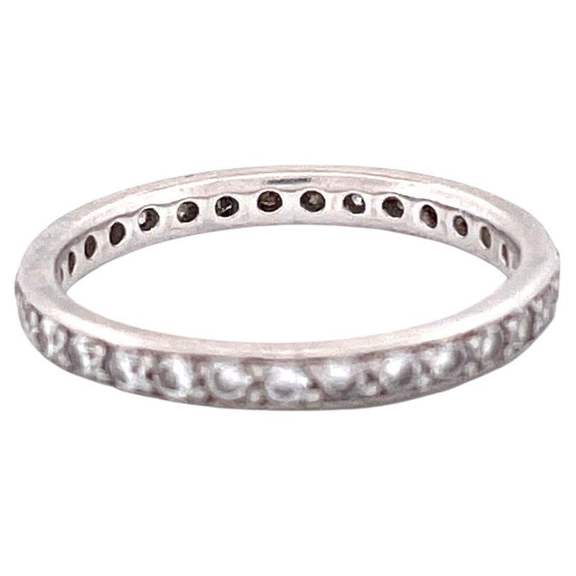 Exquisite Platinum Eternity Diamond Band
Elevate your style with the timeless elegance of this exquisite platinum eternity diamond band. The band is adorned with shimmering diamonds, totaling 0.9 carats.Weighing just 2.8 grams, this band offers a