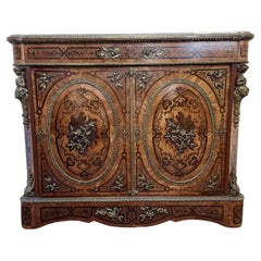 Meuble ancien en marqueterie française du 19e siècle de qualité exquise