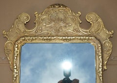 EXQUISITE QUALiTY ANTIQUE GEORGE I CIRCA 1714–1727 GILT GESSO GIRANDOLE MIRROR
