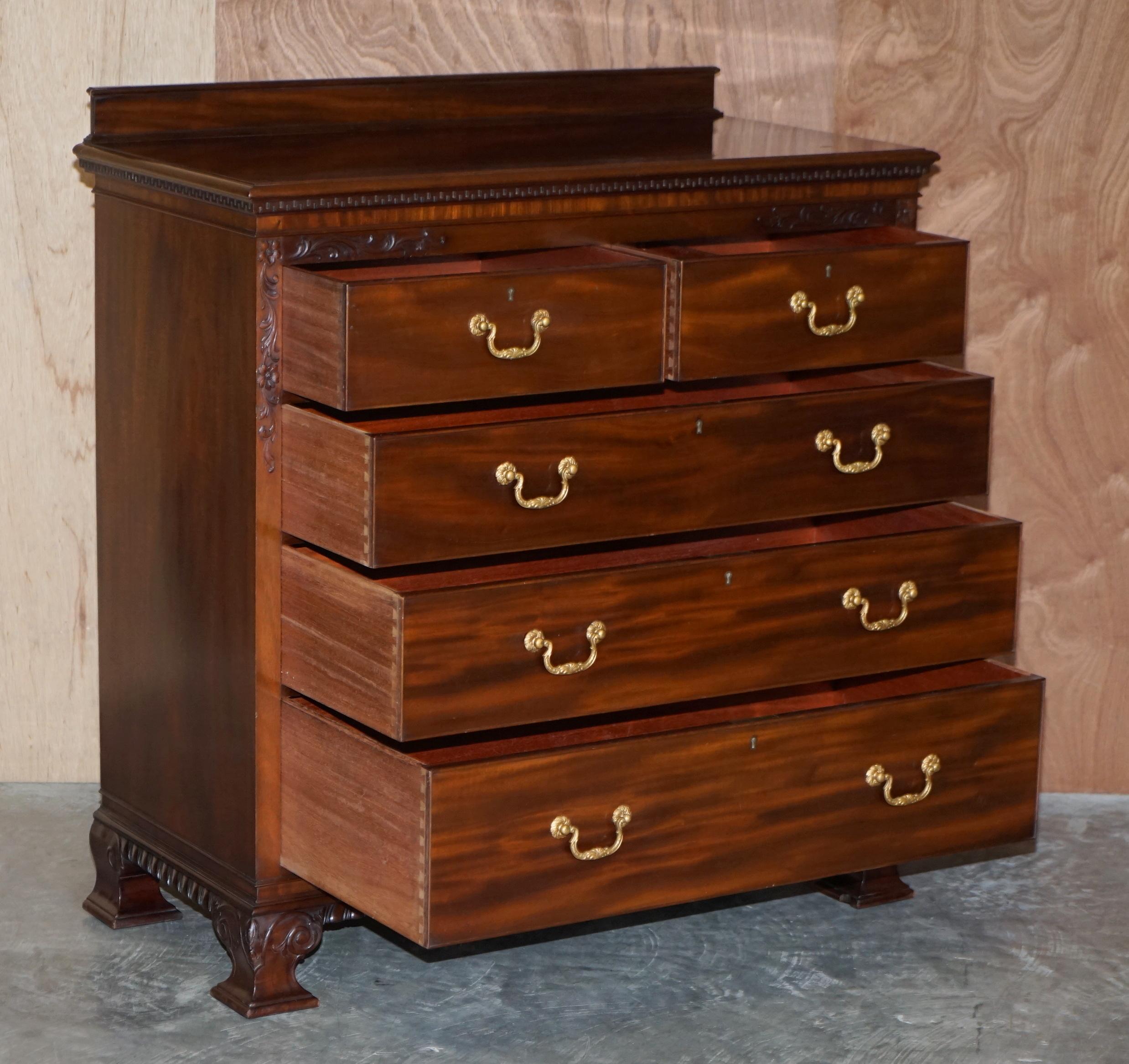 Exquisite Quality circa 1900 Honduras Hardwood Chest of Drawers Part of a Suite 8
