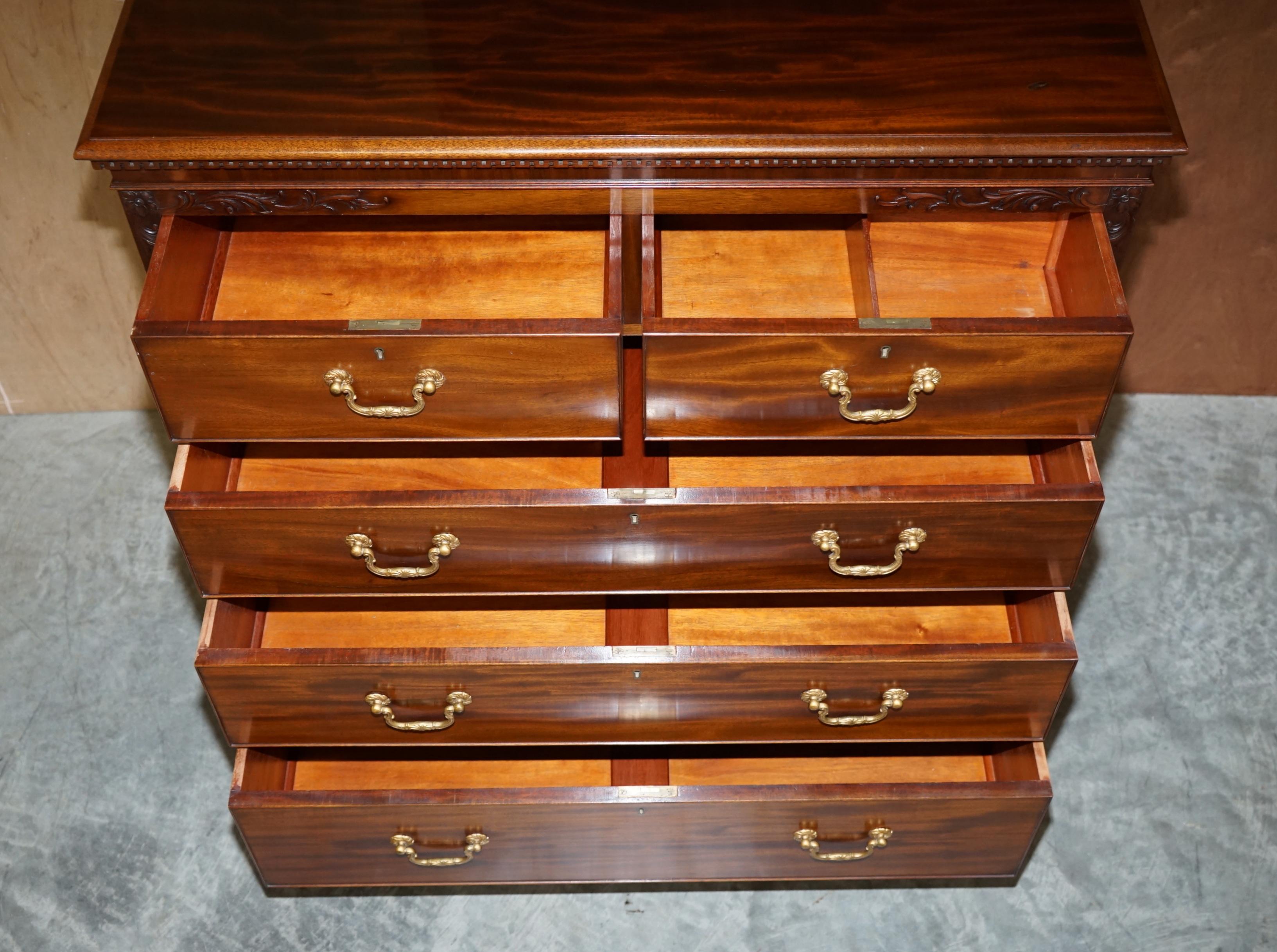 Exquisite Quality circa 1900 Honduras Hardwood Chest of Drawers Part of a Suite 10