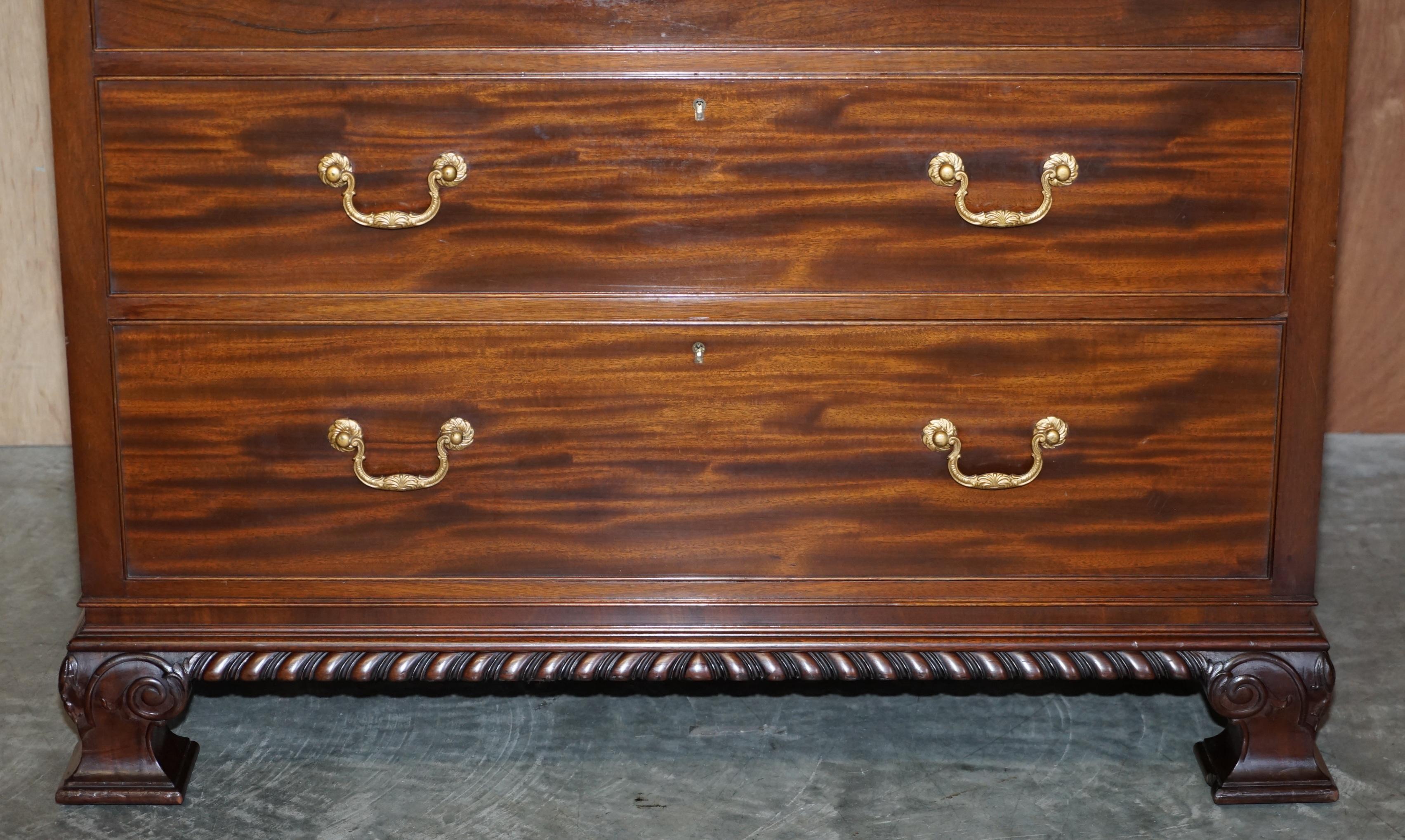 Exquisite Quality circa 1900 Honduras Hardwood Chest of Drawers Part of a Suite 3