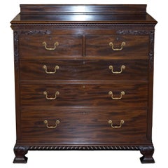Antique Exquisite Quality circa 1900 Honduras Hardwood Chest of Drawers Part of a Suite