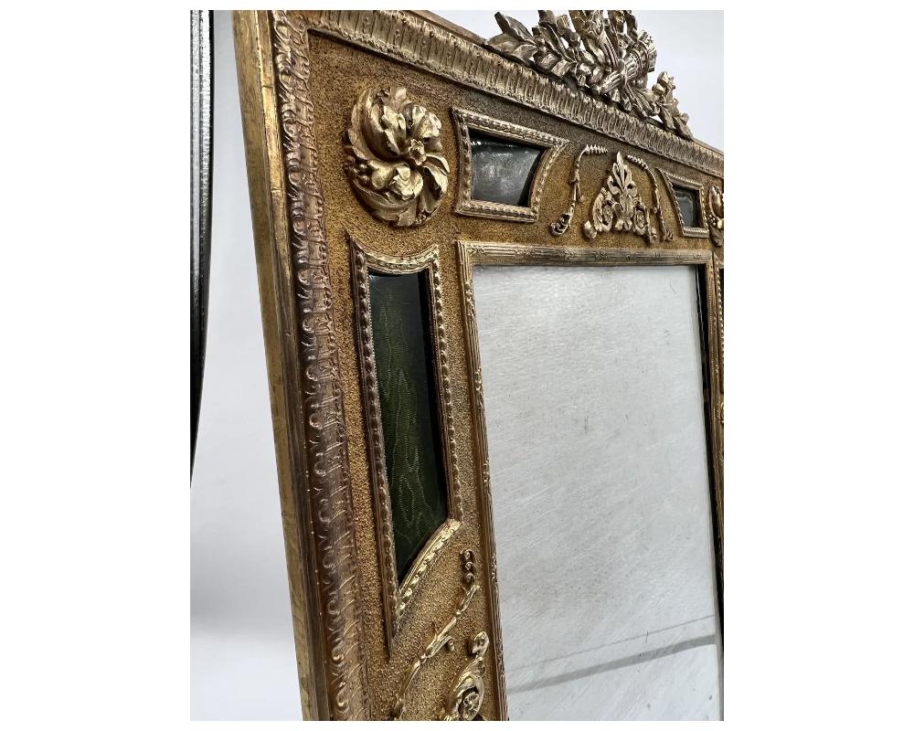 Exquisite Quality French Ormolu and Green Guilloche Enamel Frame 13