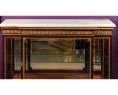 Exquisite Quality French Ormolu-Mounted Vitrine Commode Cabinet, C. 1880