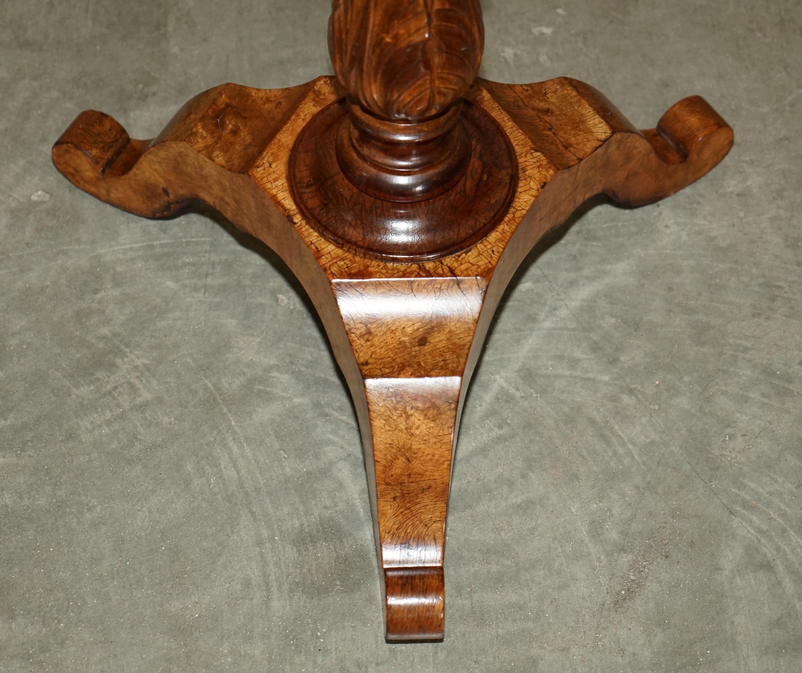 EXQUISITE QUALITY WILLIAM IV CIRCA 1830 BURR WALNUT SiDE END WORK SEWING TABLE For Sale 6